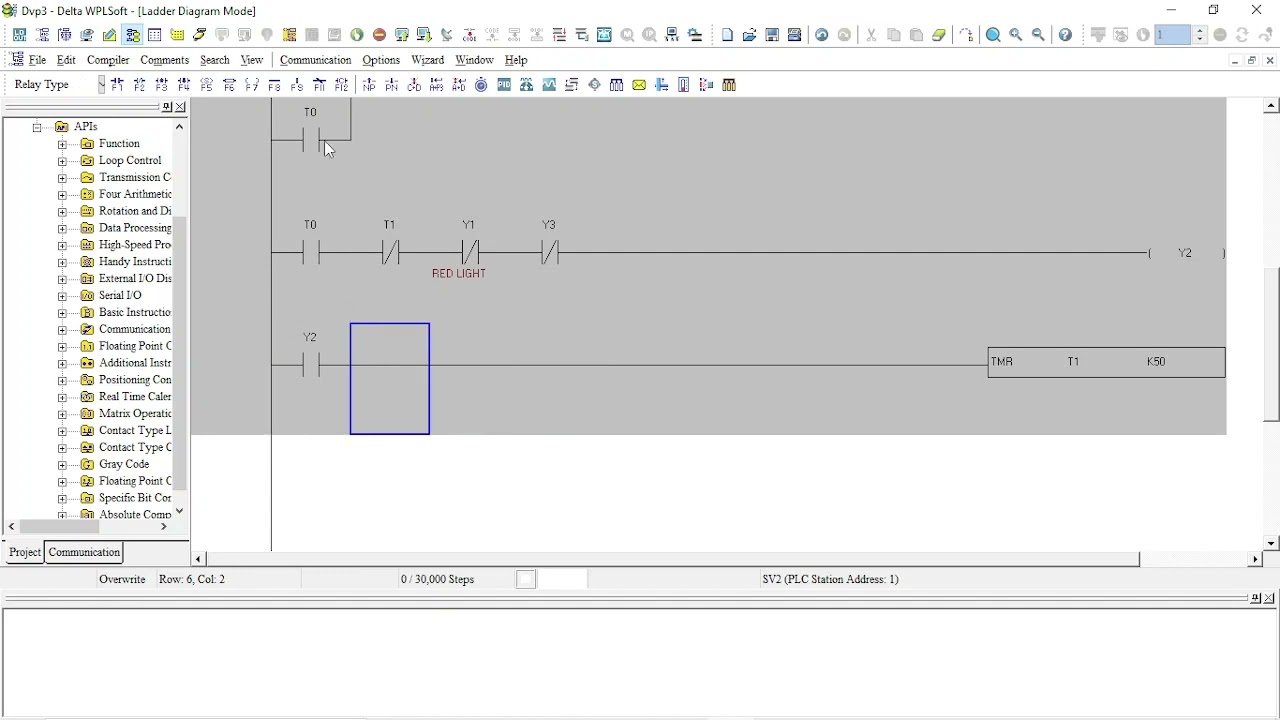 traffic light plc ladder program | traffic light signals programming #ladderlogic #deltaplc #plc