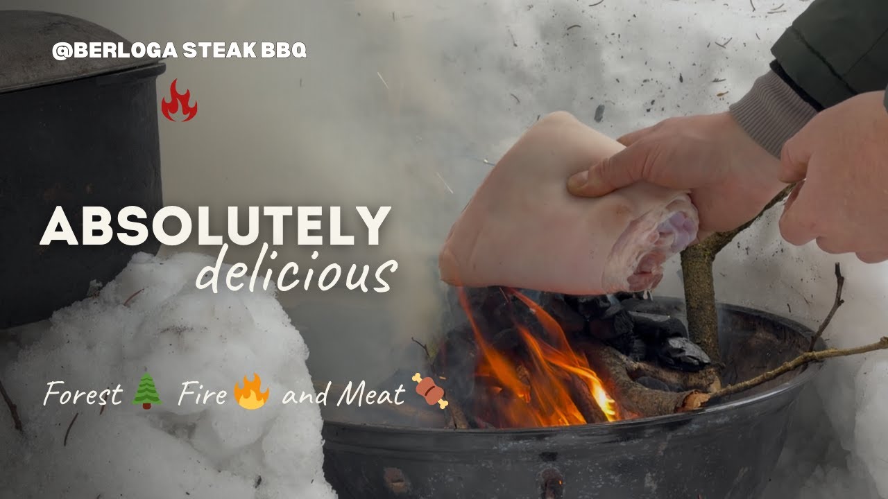 Pork Knuckle Cooked in Beer 🔥 Forest Fire & Grill🍖ASMR#cooking #outdoorcooking #asmr 