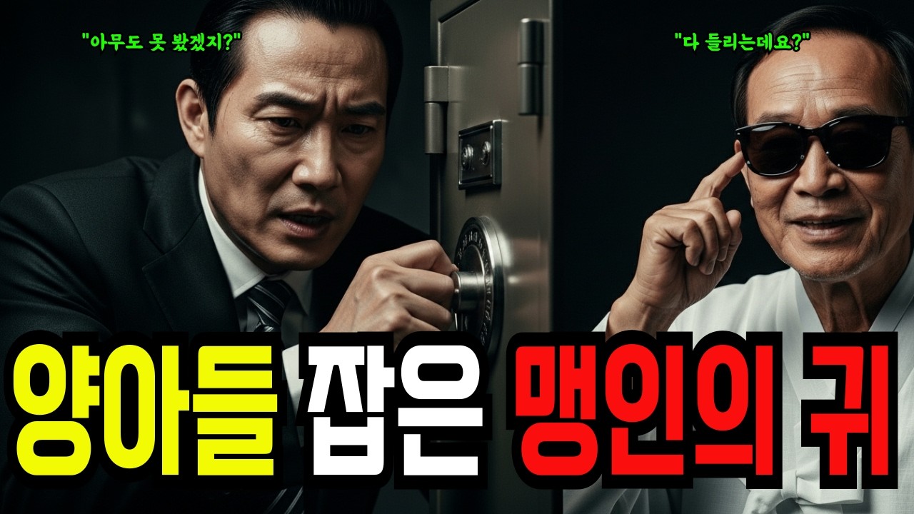 회장님 금고 털려던 양아들, 30년 맹인 안마사의 '귀' 때문에 현장에서 체포된 사연.