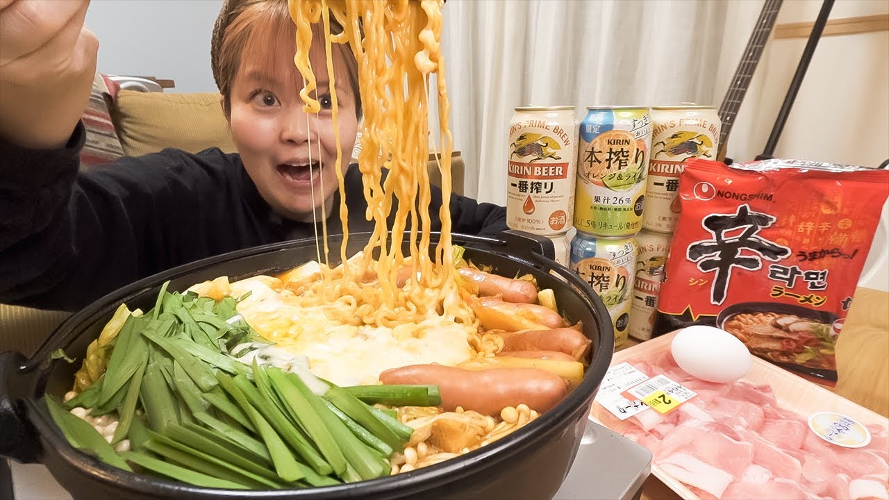 休肝日を諦めた日のお風呂上がりにプデチゲ食べたら、お酒止まらなくなって最近の悩みを話しだす酔っ払い【泥酔】