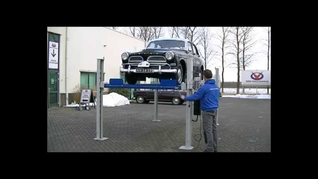 Demo 4 koloms brug vocor tools - 4 post car lift parking lift