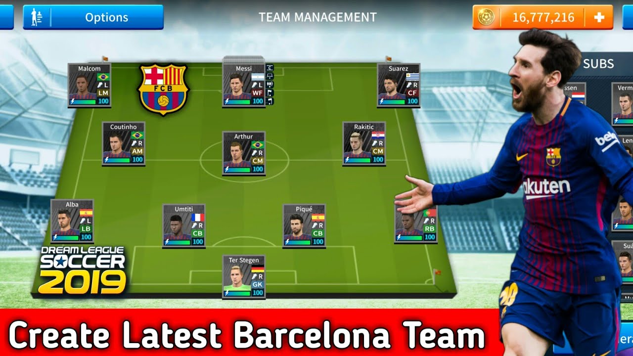 How To Create Fc Barcelona Team In Dream League Soccer 2019