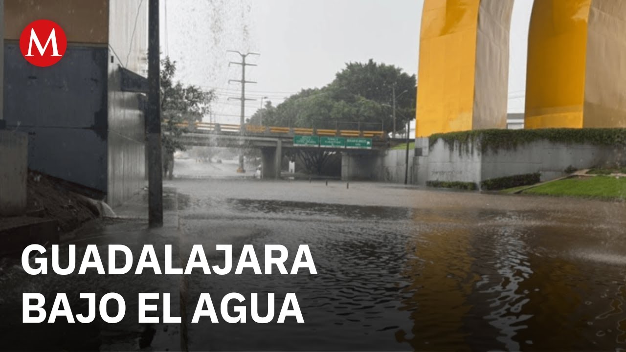 Fuertes lluvias en Guadalajara, Jalisco, ocasionan inundaciones