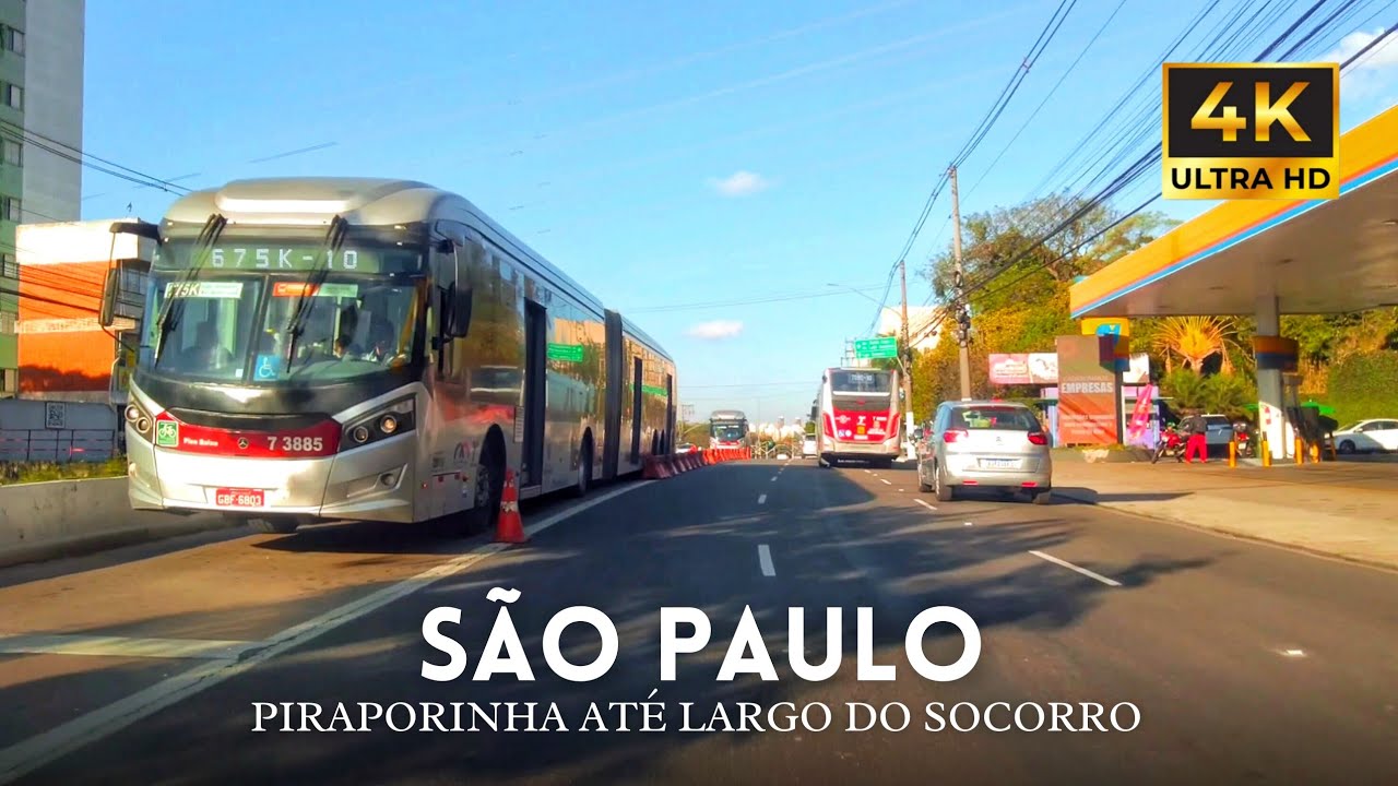 Piraporinha até o Largo do Socorro, Zona Sul | Dirigindo em São Paulo 4K