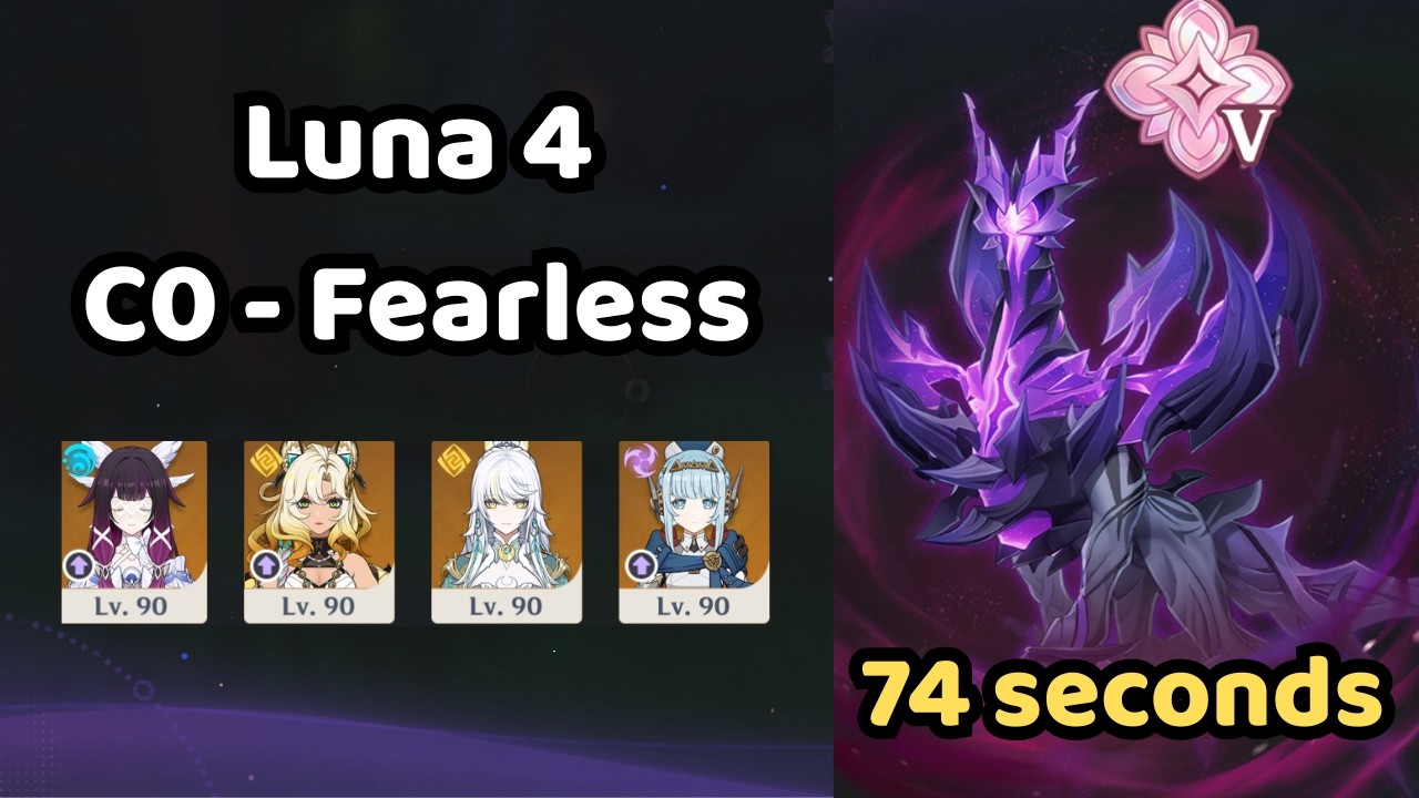 Stygian Onslaught 幽境の激戦 Luna 4 (6.3) Fearless Difficulty Zibai C0 vs Abyss Doggy | Genshin Impact