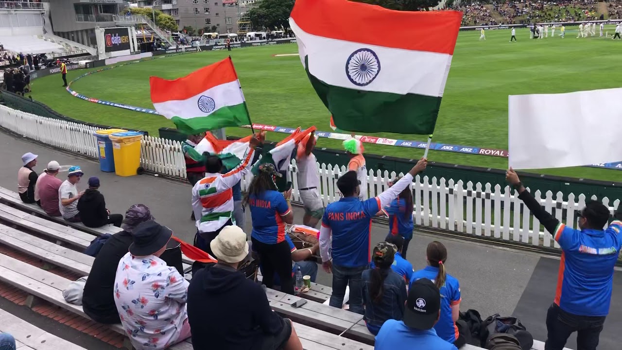Fans of India cheer Cricket atmosphere in Wellington Test