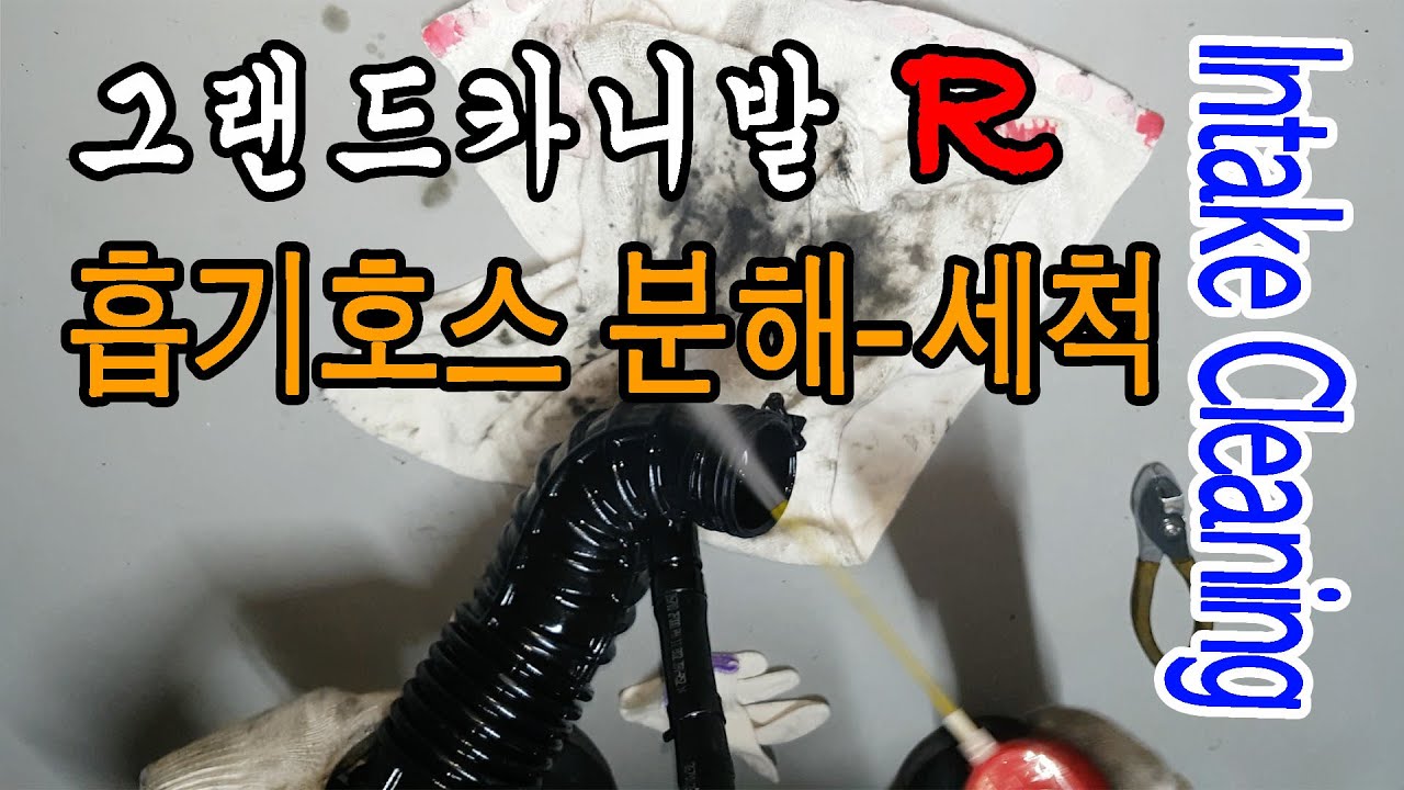 그랜드카니발r 매연 잡는 흡기호스 크리닝 및 인테이크 분해 세척하는 법.