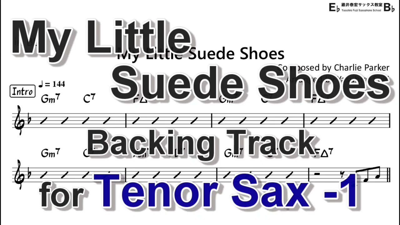 My Little Suede Shoes - Backing Track with Sheet Music for Tenor Sax (Take -1)