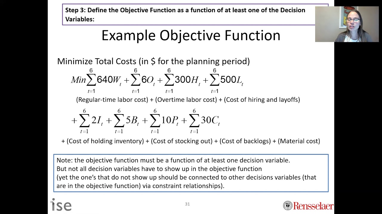 Formulating an Aggregate Planning Problem as a Linear Program