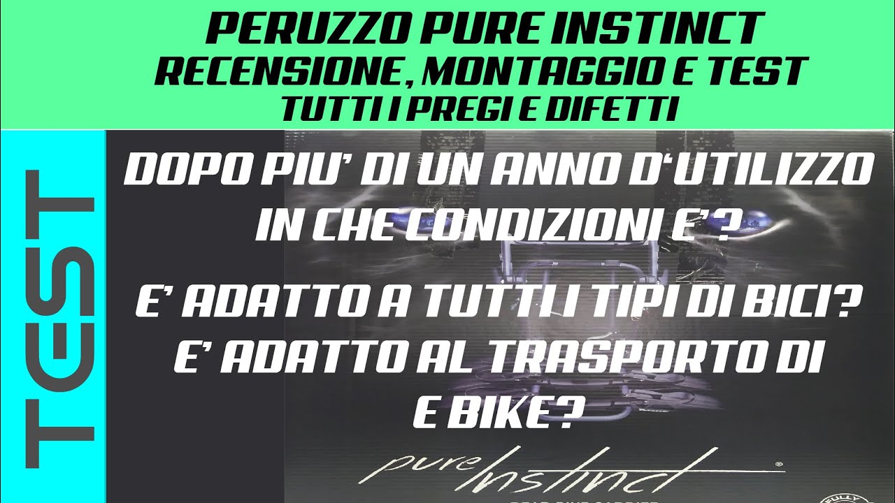 PURE INSTINCT PERUZZO, DOPO PIU' DI UN ANNO D'UTILIZZO IN CHE CONDIZIONI E'? E' ADATTO ALLE E-BIKE?