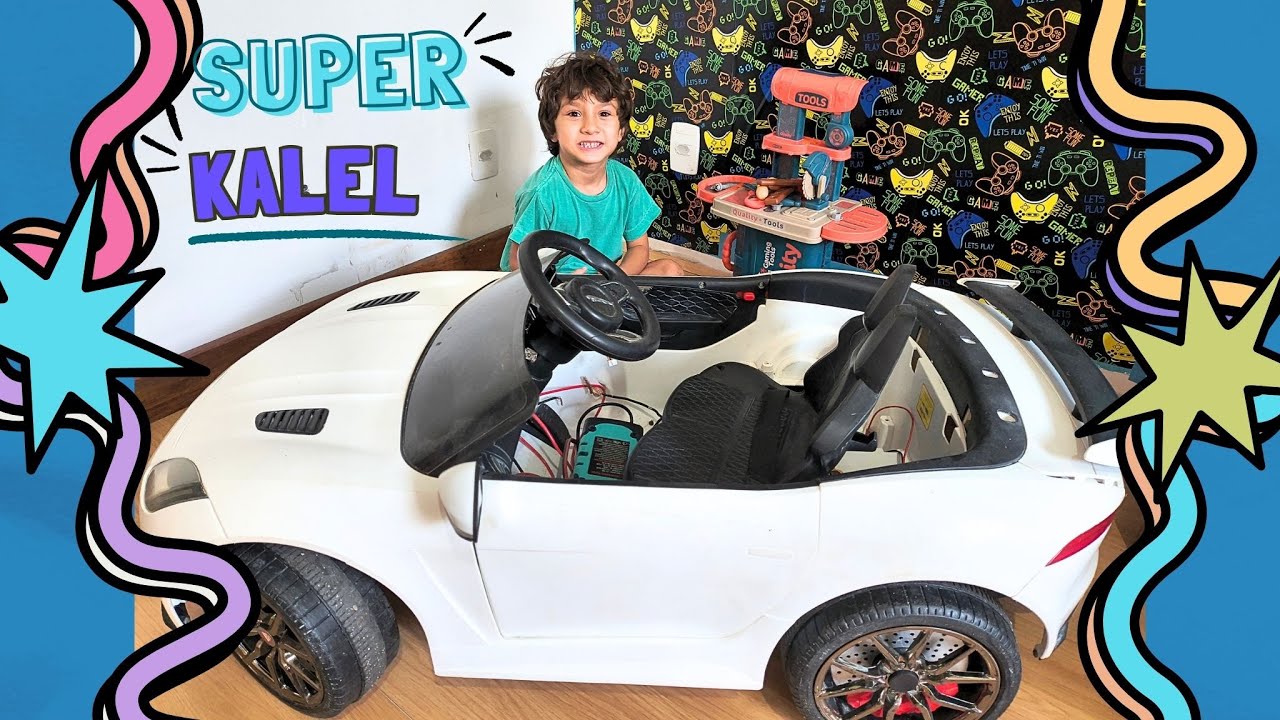 Kalel conserta o carro