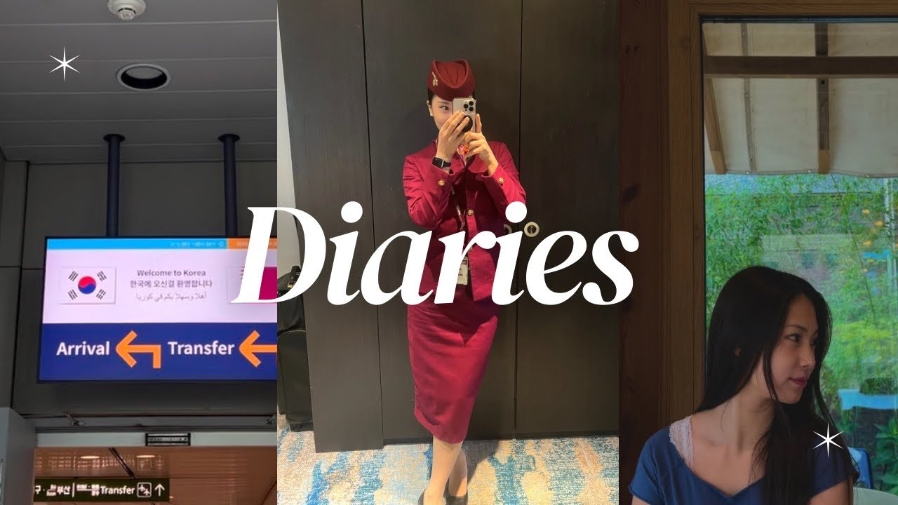 Vlog  스탠바이에 한국 비행 불린 행운요정🍀 승무원 브이로그, 승객한테 번호 받은 썰 📝