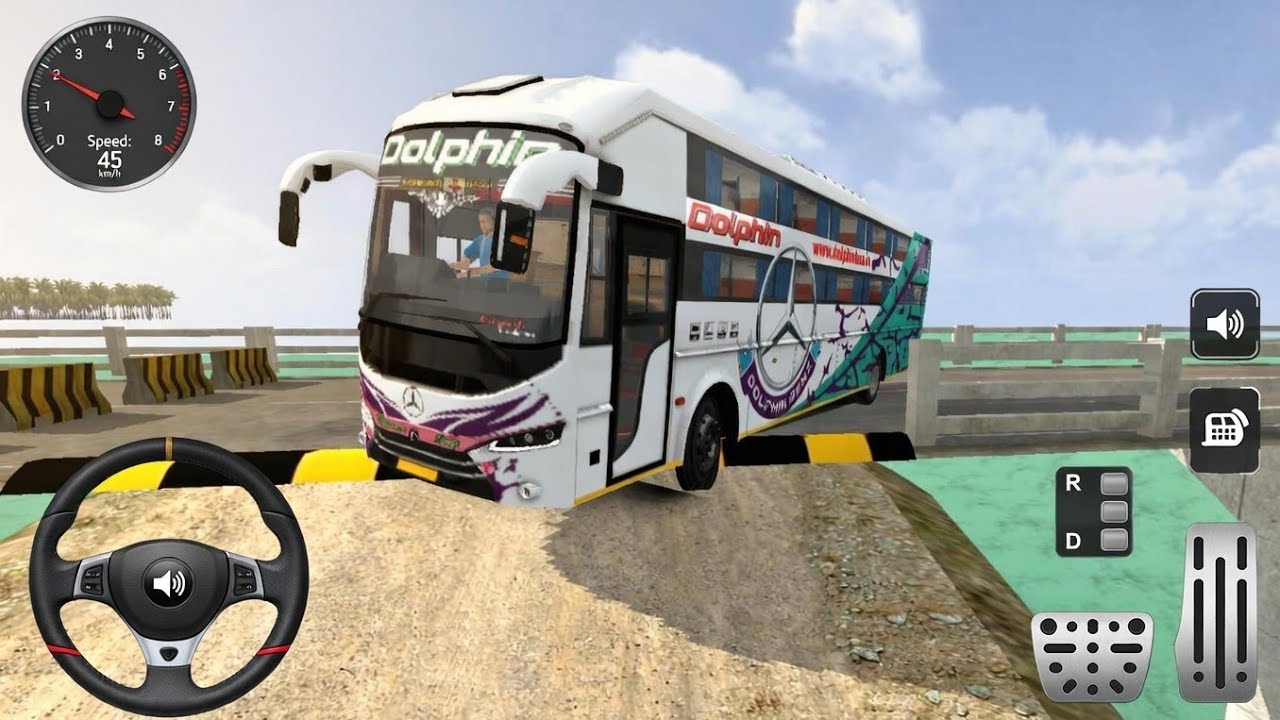 Dolphin Travels Bus Mod Bussid | Speed Breaker Offroad Map 😱 | Bus simulator Indonesia Gameplay 