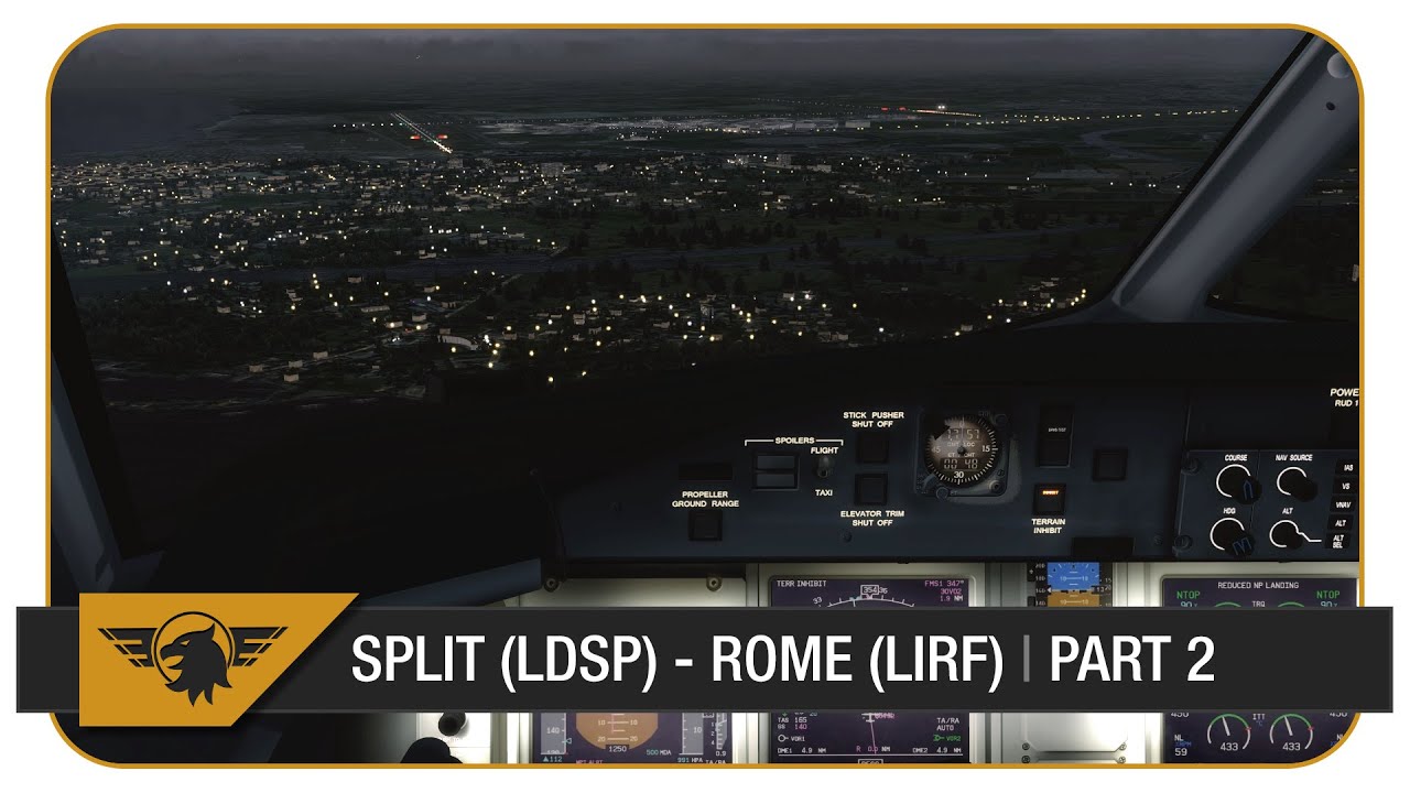 [P3D] Dash 8 Shared Cockpit | Part 2/2 | CTN380/OU380 | Split (LDSP) - Rome (LIRF) | Croatia