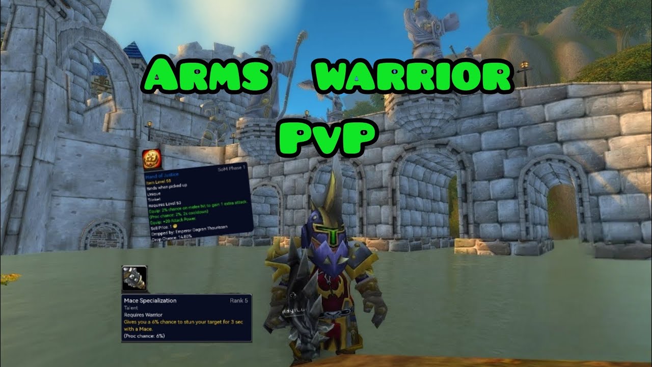 WoW Classic Rank 9 arms warrior Alterac Valley PvP montage