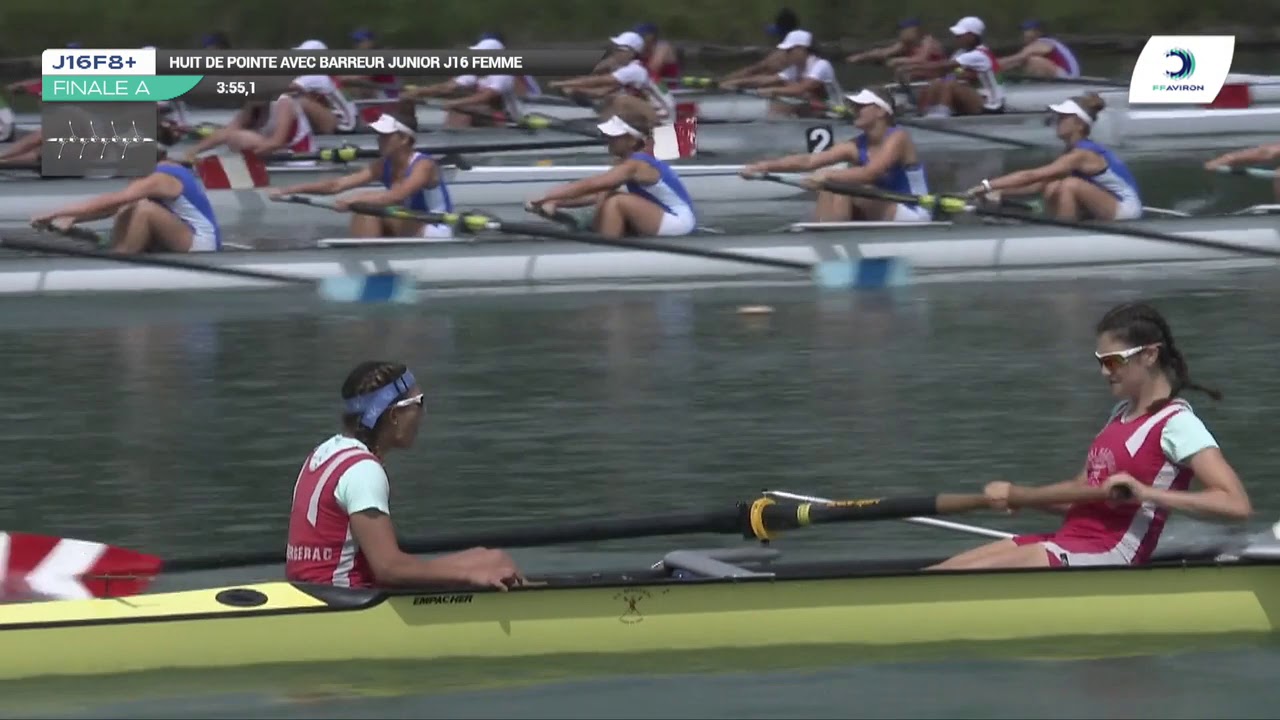Championnat de France J16 Bateaux longs Libourne 2019 - Finale du huit barré femmes-J16F8+