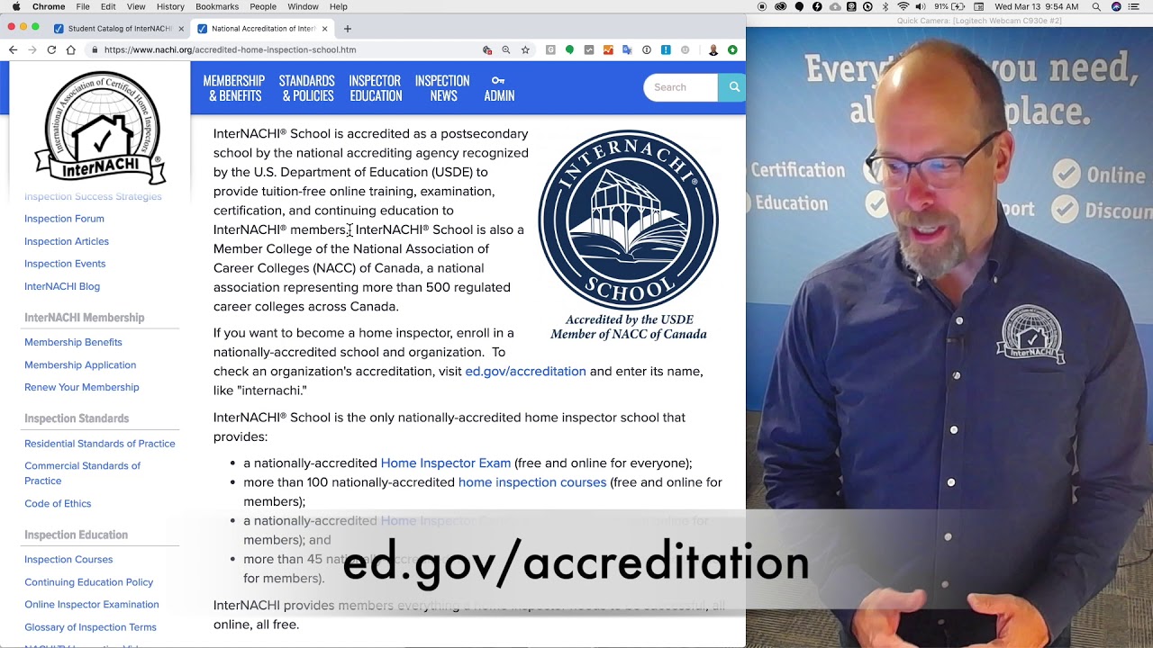 Tuition-Free, Nationally-Accredited Home Inspector School
