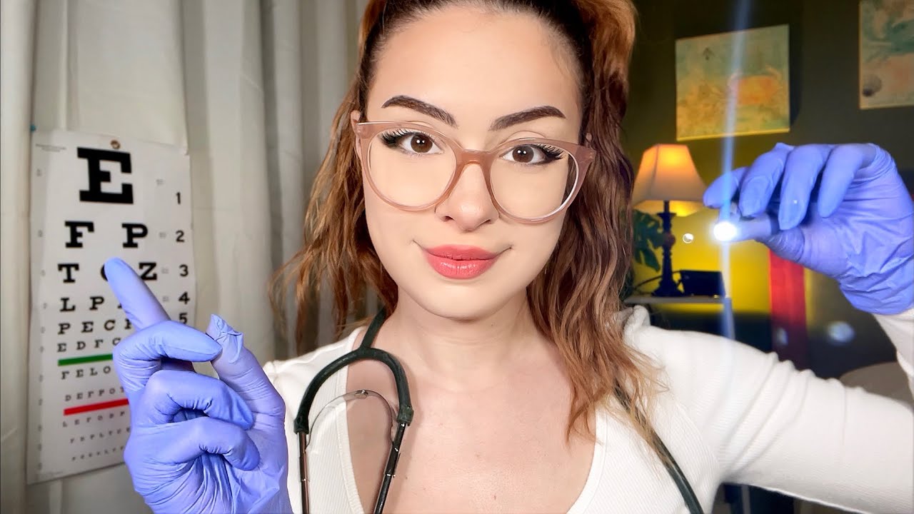 ASMR Français Examen Nerf Crânien DÉTAILLÉ ♡ yeux, oreilles, Cranial Nerve, Examen RP Médical