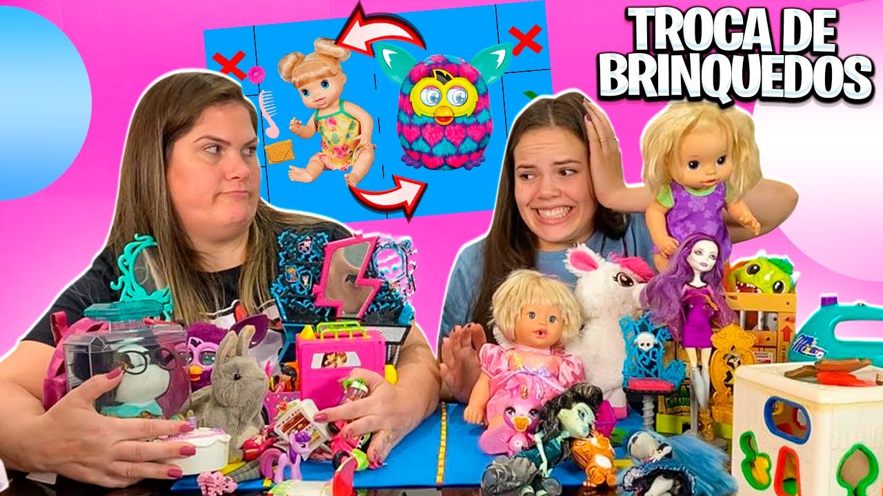 TROCAS DE BRINQUEDOS INCRÍVEIS! TIA HELLEN VS MANUZINHA STAR