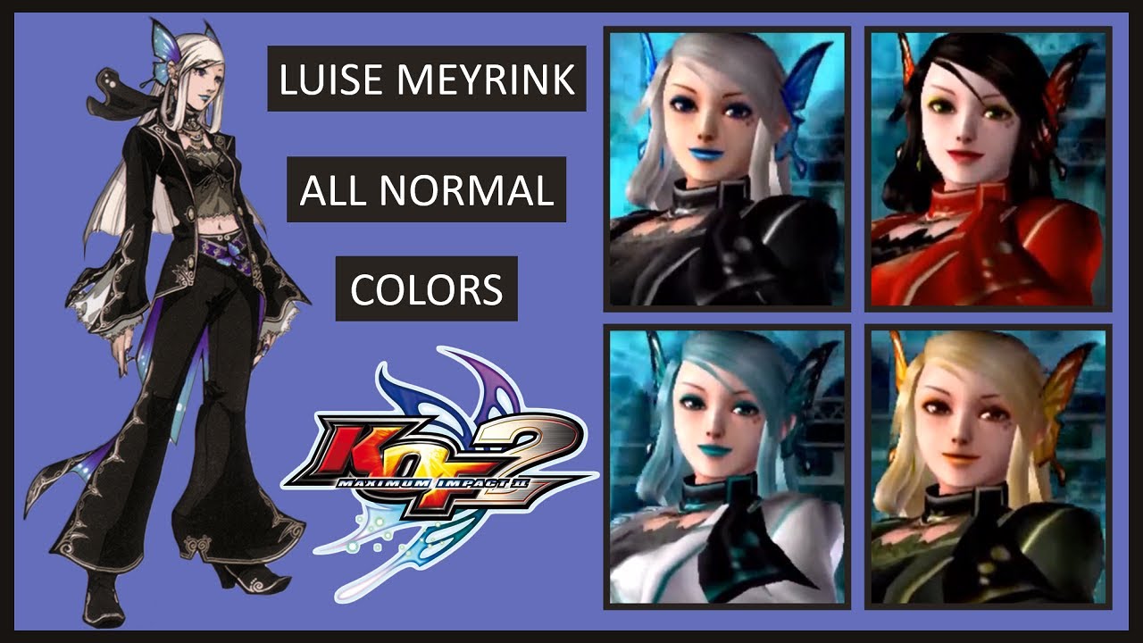 Luise Meyrink - All Normal Costumes Colors | KOF Maximum Impact 2