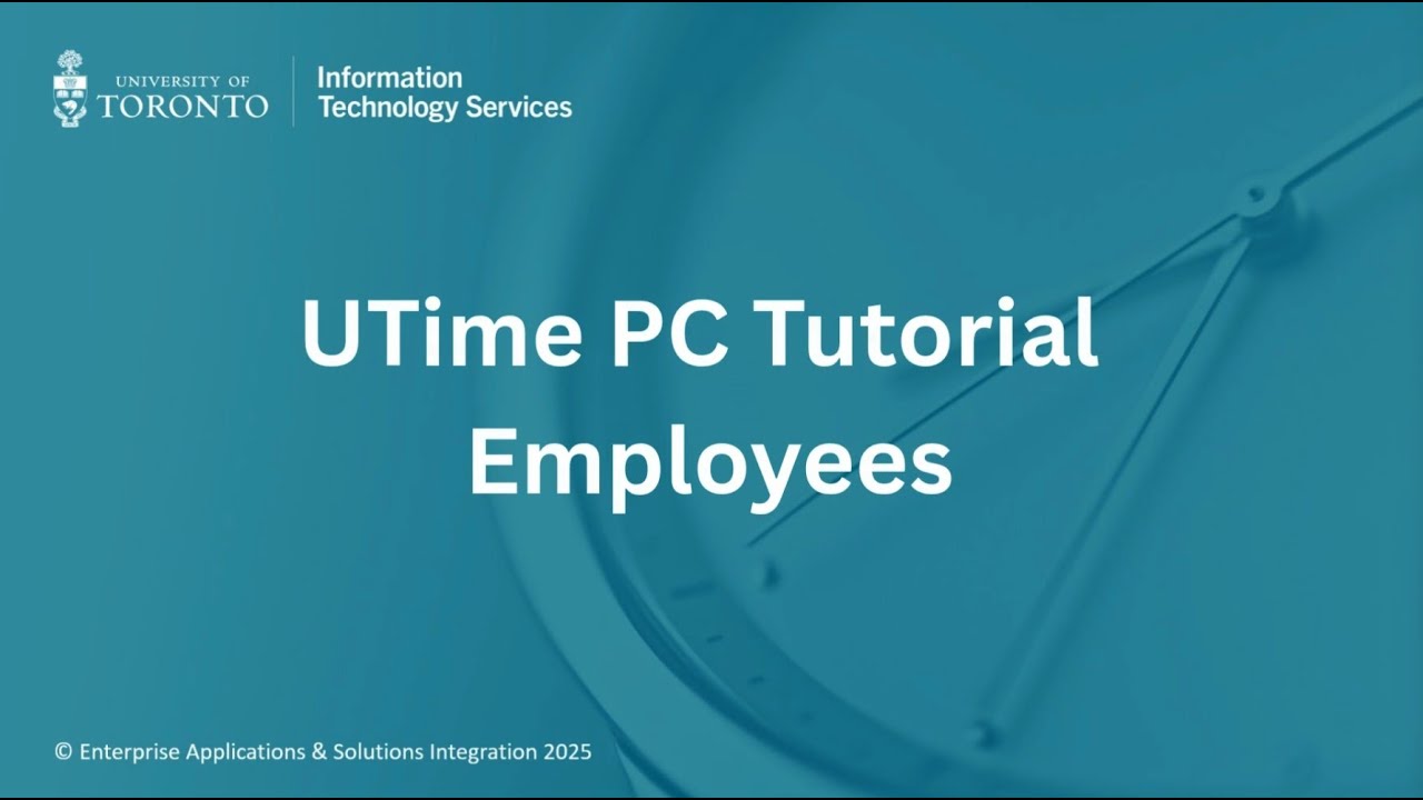 UTime PC Tutorial - Employees