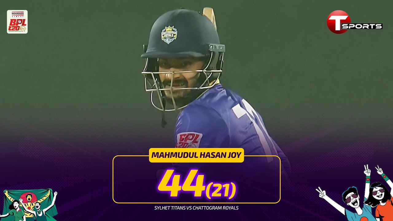 Mahmudul Hasan Joy 44 off 21 | 3 Sixes & 4 Fours | Strike Rate 209 | Sylhet vs Chattogram | BPL 2026