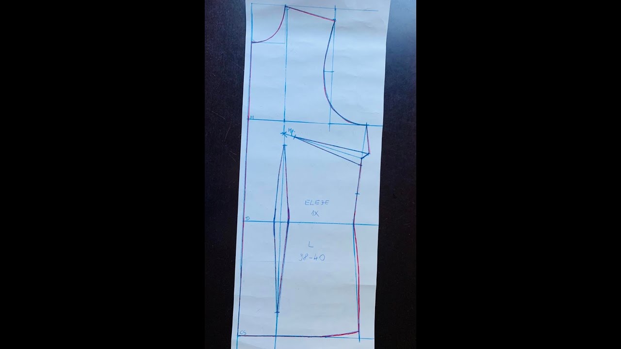 Alapszabásminta szerkesztés felsőrész eleje 2.verzió