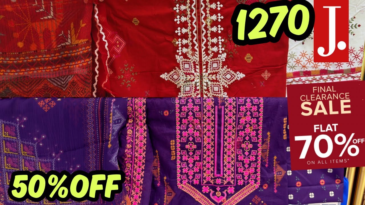 J. Grand 50%OFF SALE 😍 j. junaid jamshed Unstiched Sale 2026❤️📣 j.sale 2026