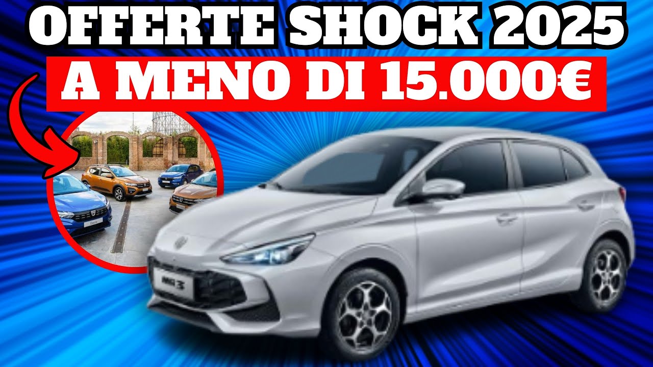 7 AUTO NUOVE SOTTO I 15.000&euro;: La Seconda &egrave; Imperdibile!