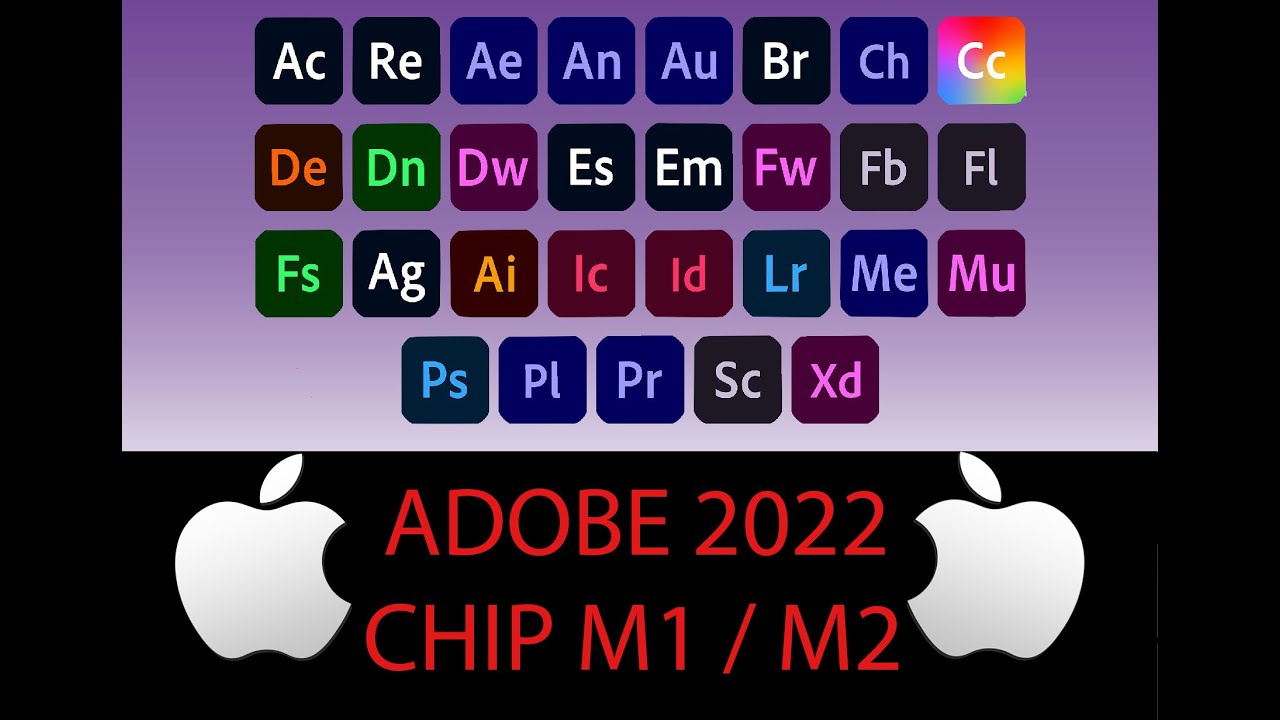 PROGRAMAS DE ADOBE 2022  PARA LA MAC CON CHIP M1 /M2 SIN ROSETA