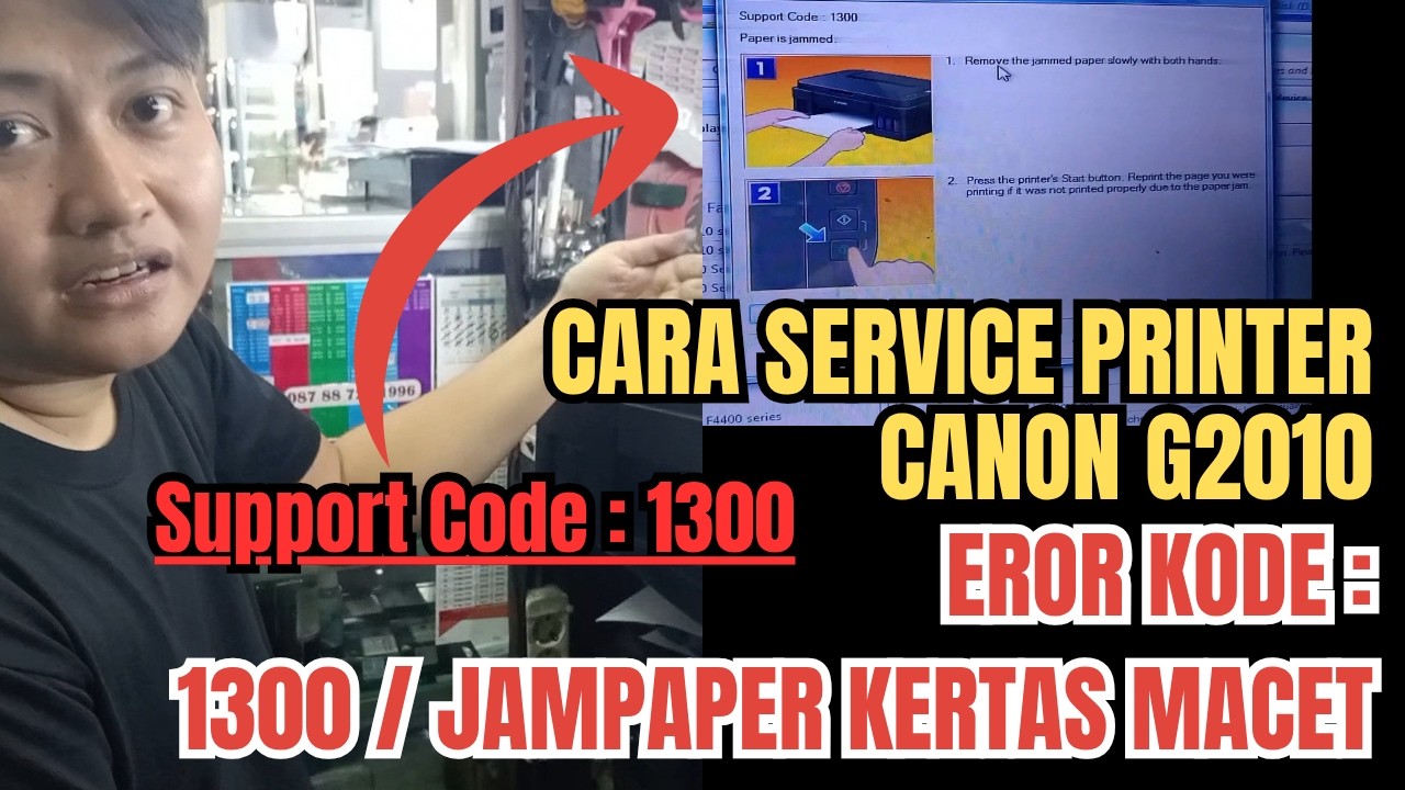 CARA SERVICE CANON G2010 KODE EROR 1300 JAM PAPER