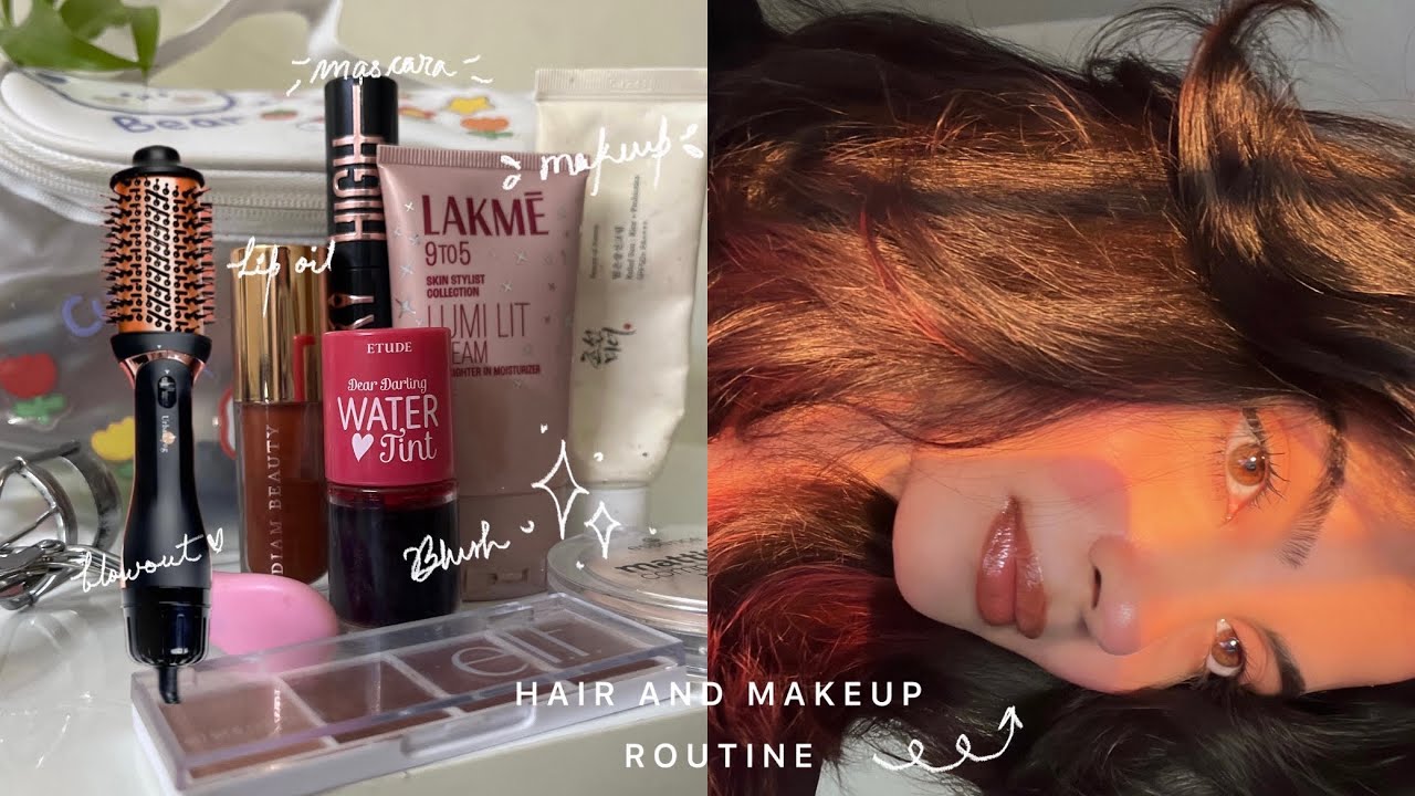 Makeup and Hairstyling Routine ⋆｡˚୨୧˚｡⋆ Minimal Makeup, Haircare, GRWM 🎀 ♡