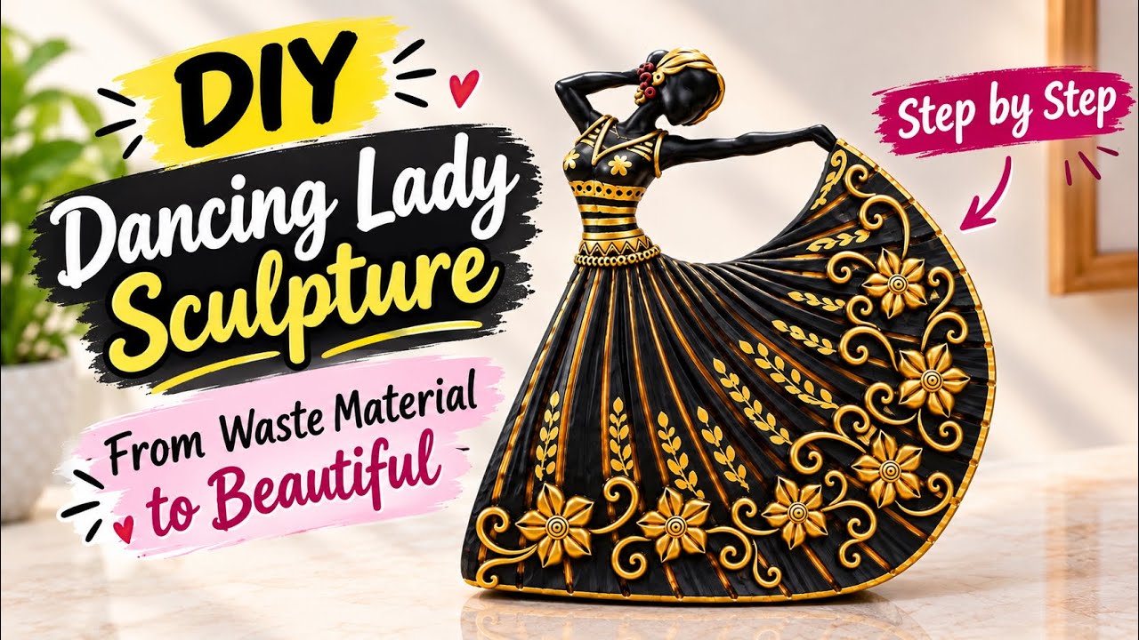 I Turned Waste Material into a Stunning Dancing Woman! | Easy DIY Sculpture