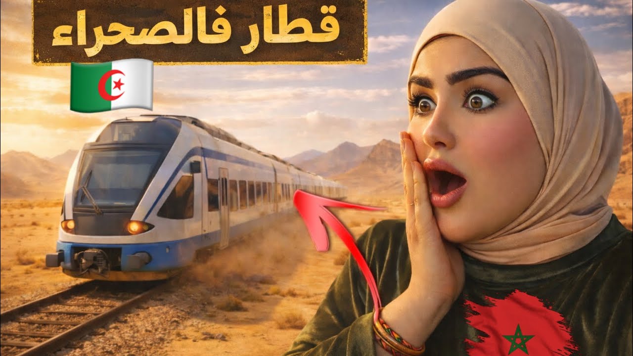 مغربية مصدومة من قطار فوسط الصحراء الجزائرية🇲🇦🇩🇿