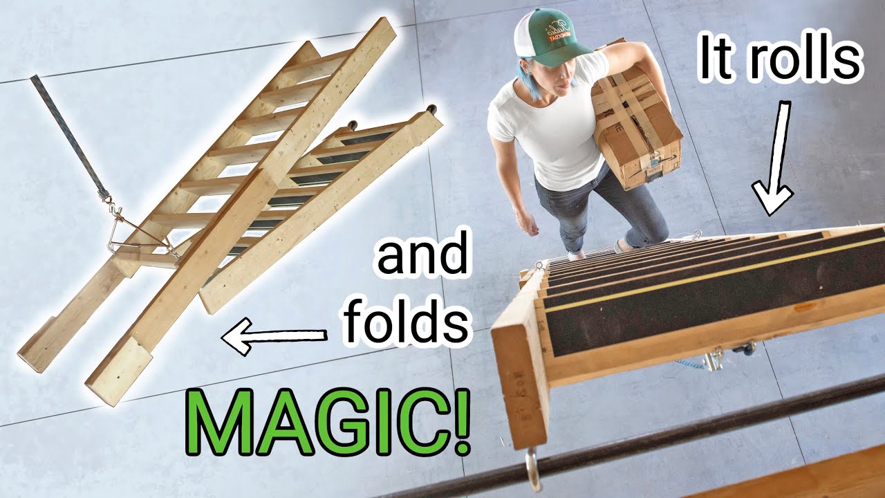 Складная роликовая лестница MAGIC для мансарды