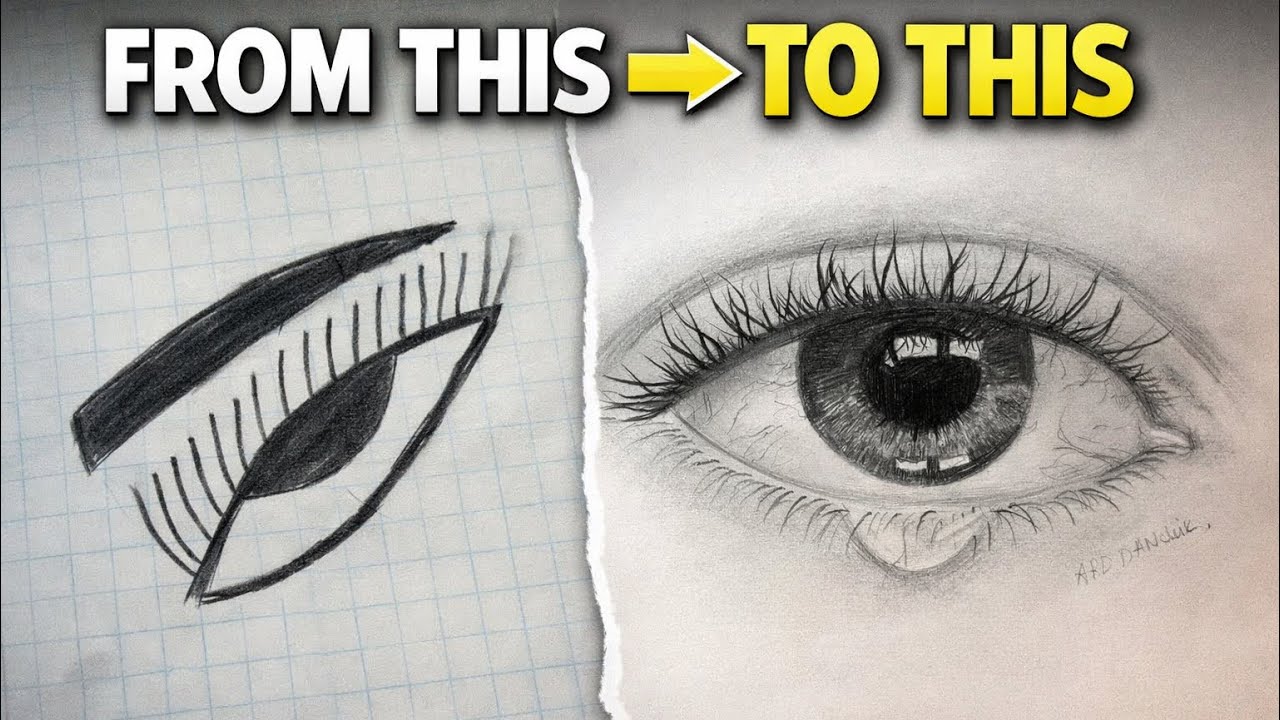 How to Draw a Realistic Eye Step by Step | Academic Artist Secrets