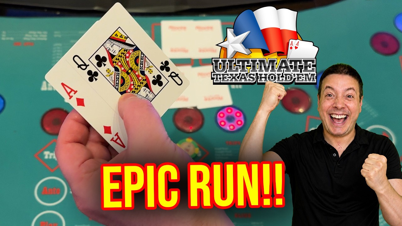 I was WINNING LIKE CRAZY on Ultimate Texas Hold'em Poker in Las Vegas!! #ultimatetexasholdem #poker