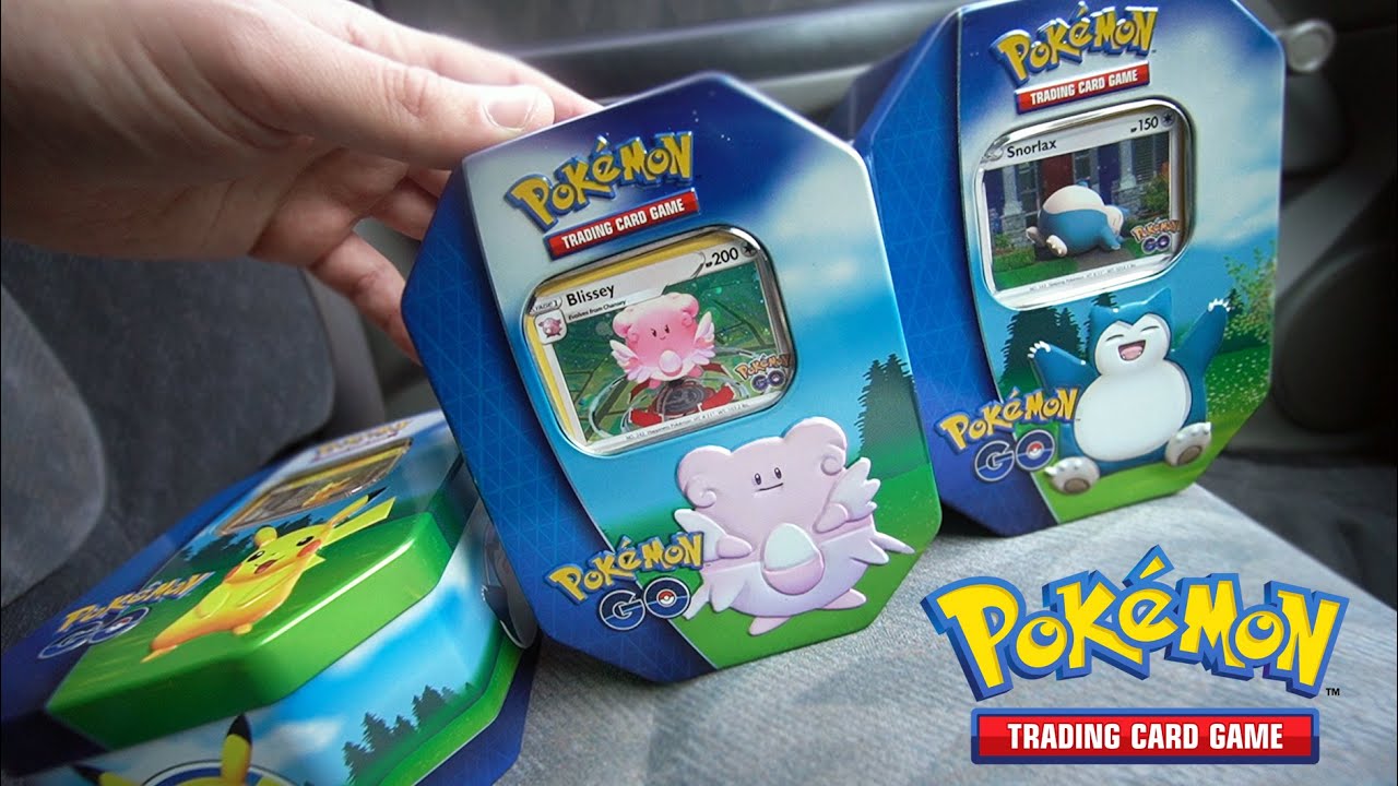 Snorlax, Blissey & Pikachu Pokemon GO Tins! (12 Pokemon TCG Booster Packs)