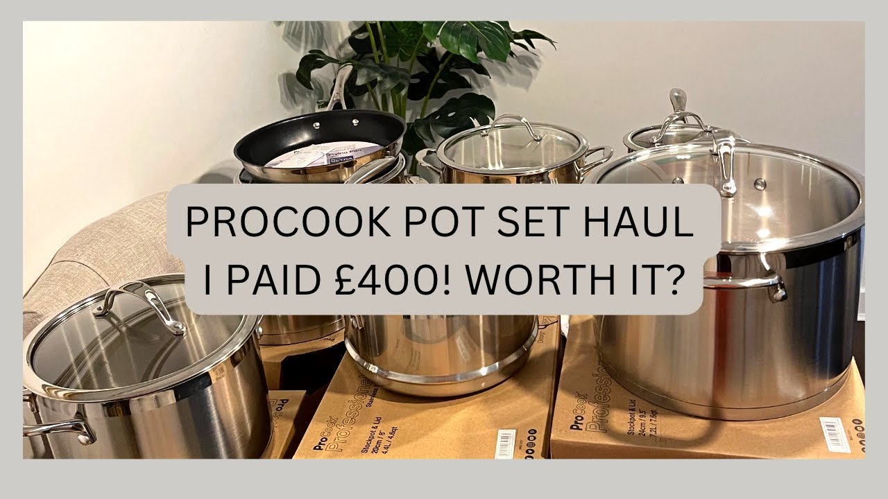 PROCOOK STAINLESS STEEL POT SET UNBOXING - I SPENT £400 ON POTS!!