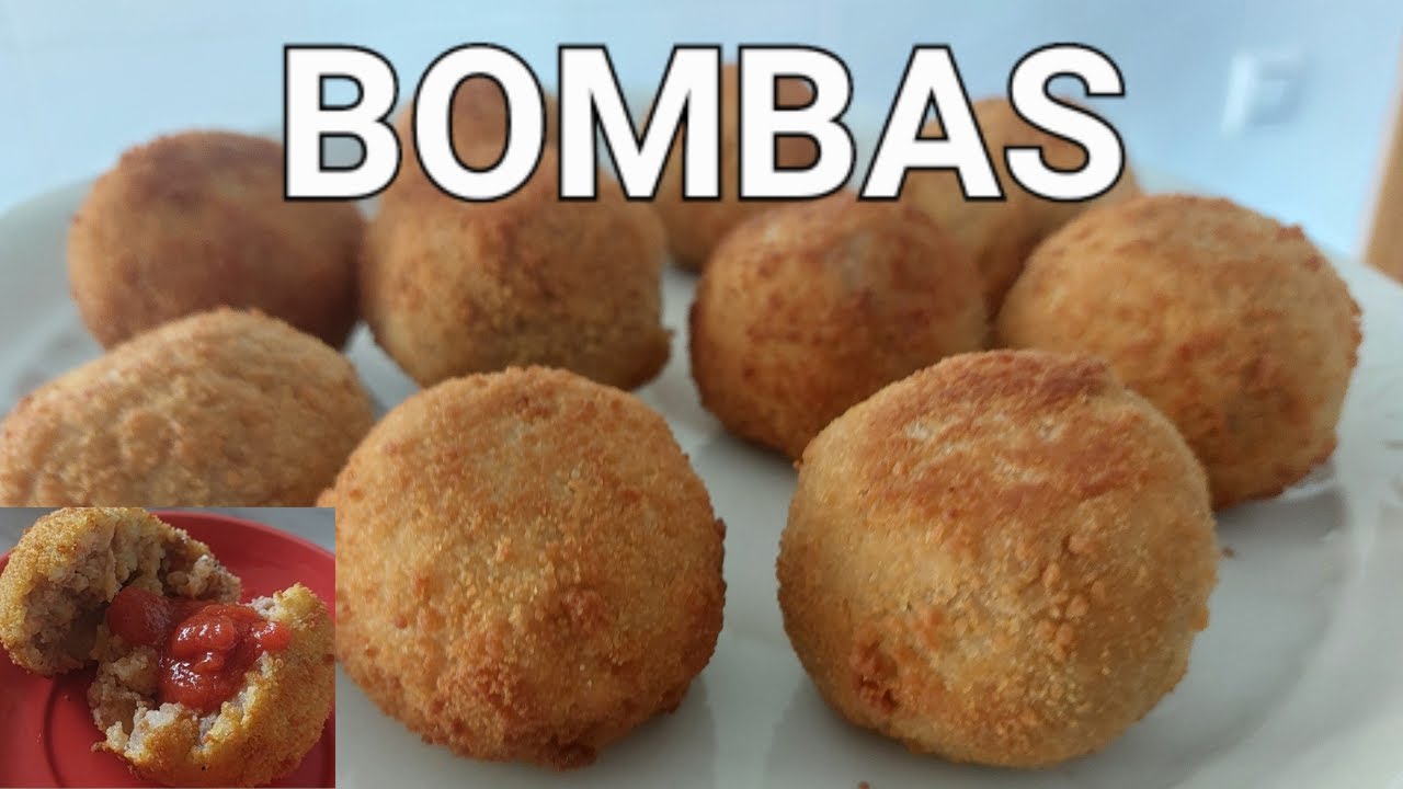 Bombas Crujientes picantes de patatas y Carne #tapa #patatas #carne