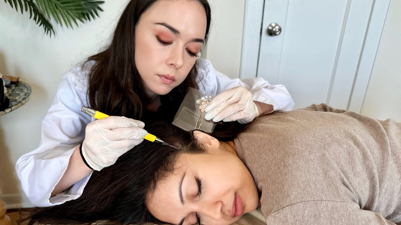 ASMR Scalp Check & Treatment [Real Person] Hair Brushing, Sensitivity Tests, Tingly Medical Exam