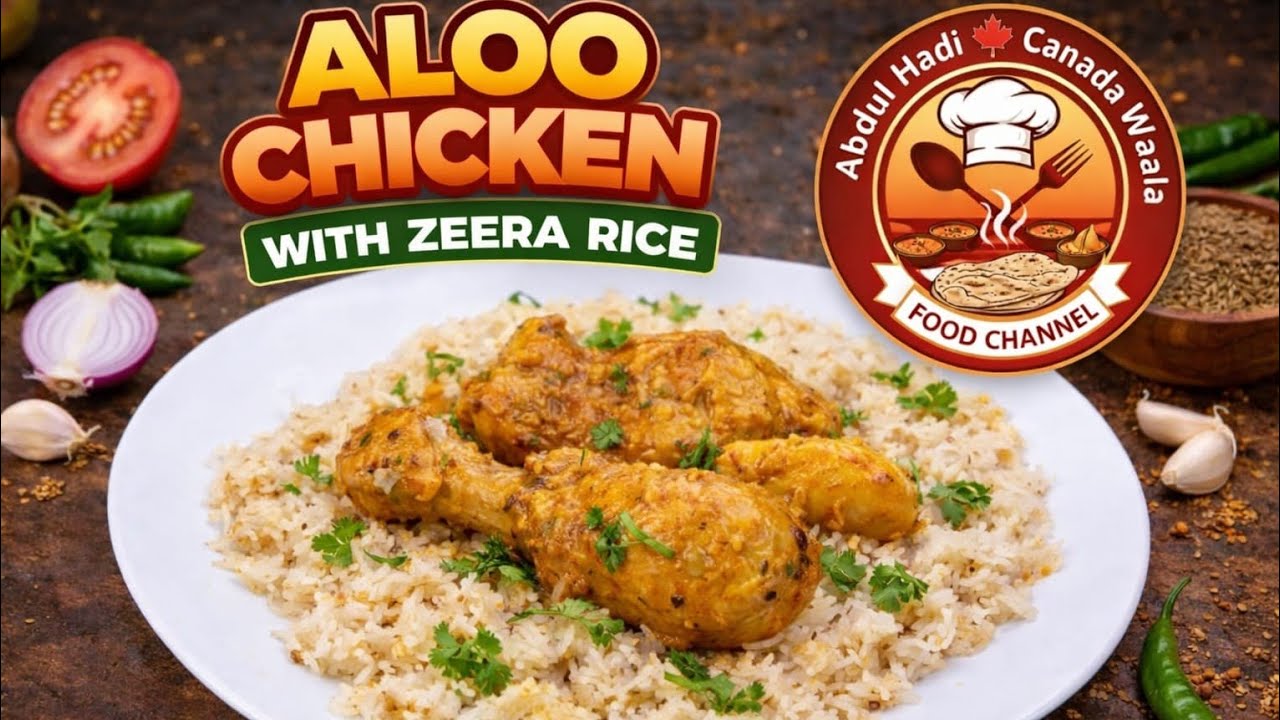 Aloo Chicken with Zeera Rice 🍗🥔🍚 | Easy Pakistani Style Chicken Curry 🇵🇰✨