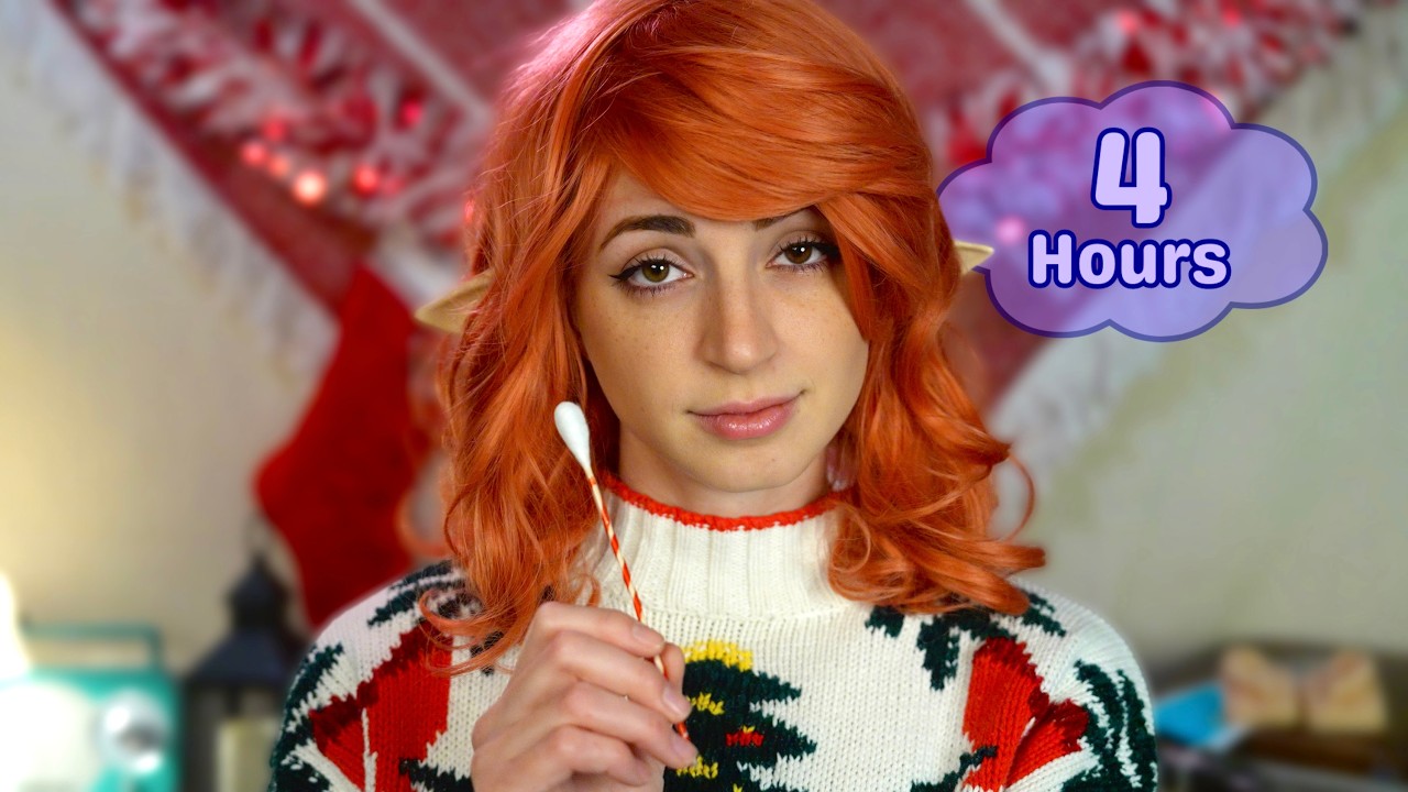 4 Hours of Ear Measuring with Mistletoe | ASMR