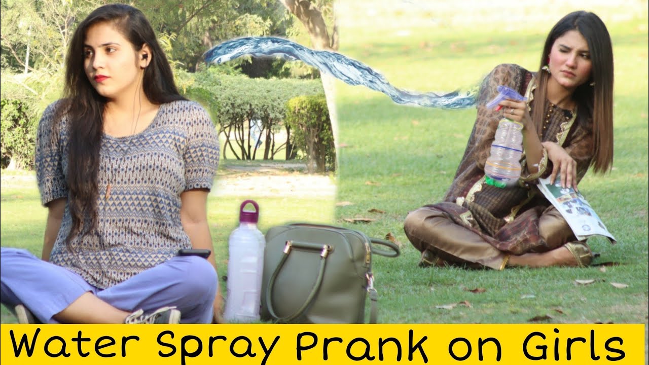 WATER SPRAY PRANK ON CUTE GIRLS@Crazy Comedy