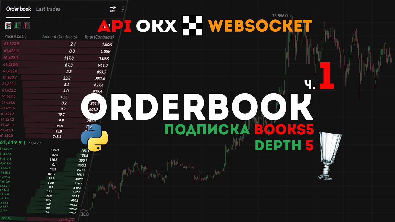 OKX Websocket API Python | OrderBook books5, Подписка на стакан с глубиной в 5