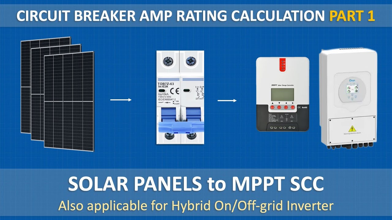 Part 1 Kalkulasyon ng Circuit Breaker Mula Solar Panel to SCC, Hybrid Inverter o Grid-tied Inverter