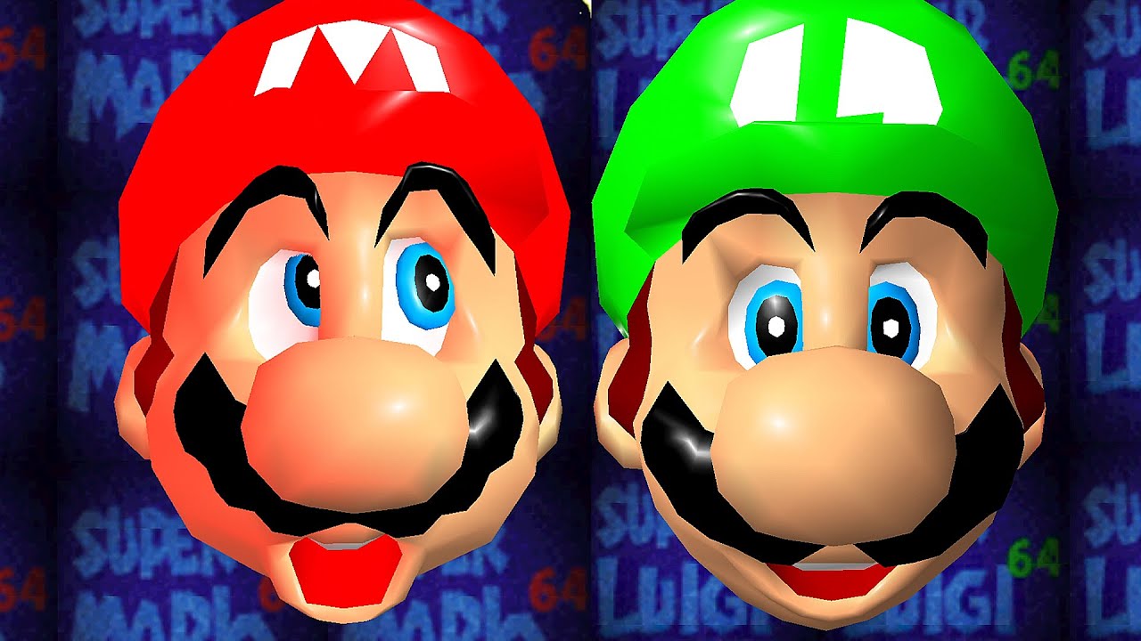 Super Mario 64 - Mario Vs. Luigi Race - Full Game 4K60FPS
