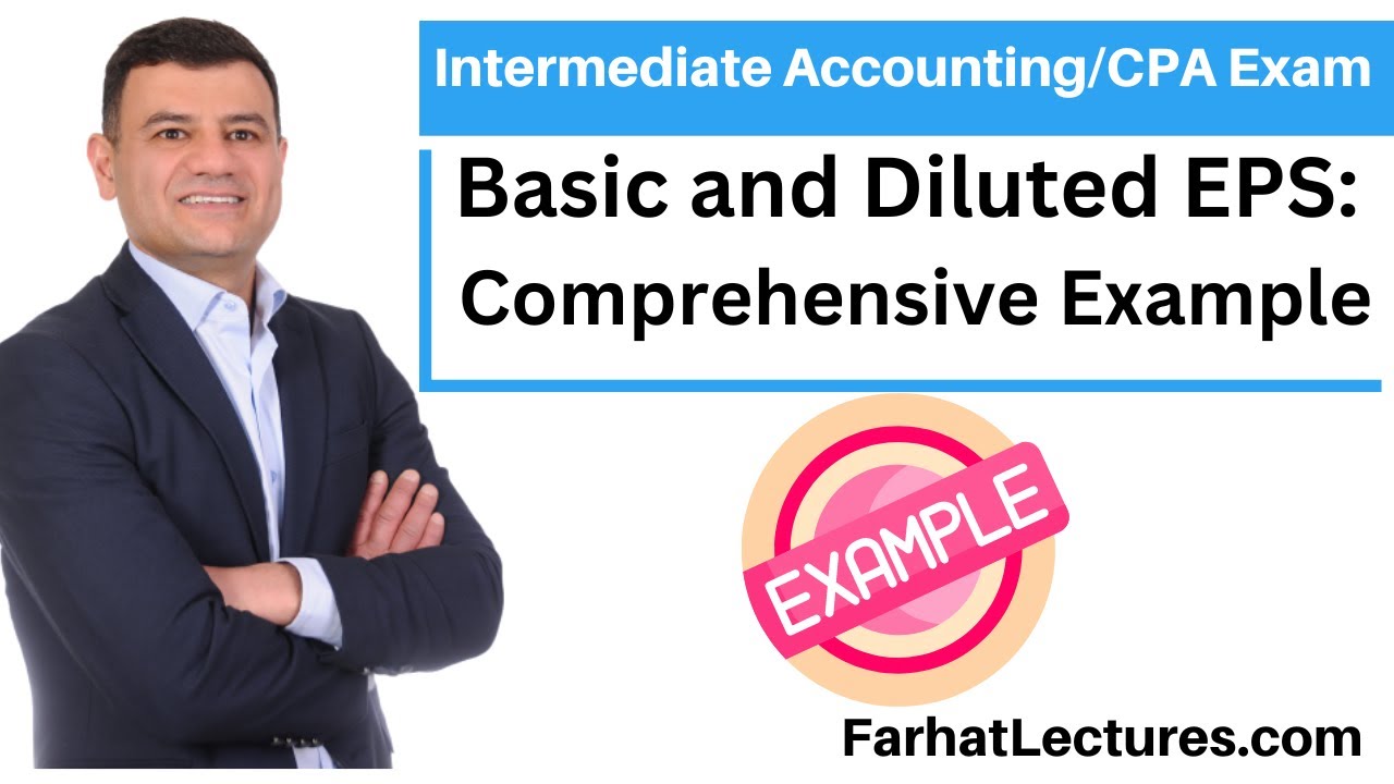Basic and Diluted Earnings Per Share Comprehensive Example.  Intermediate Accounting. CPA Exam