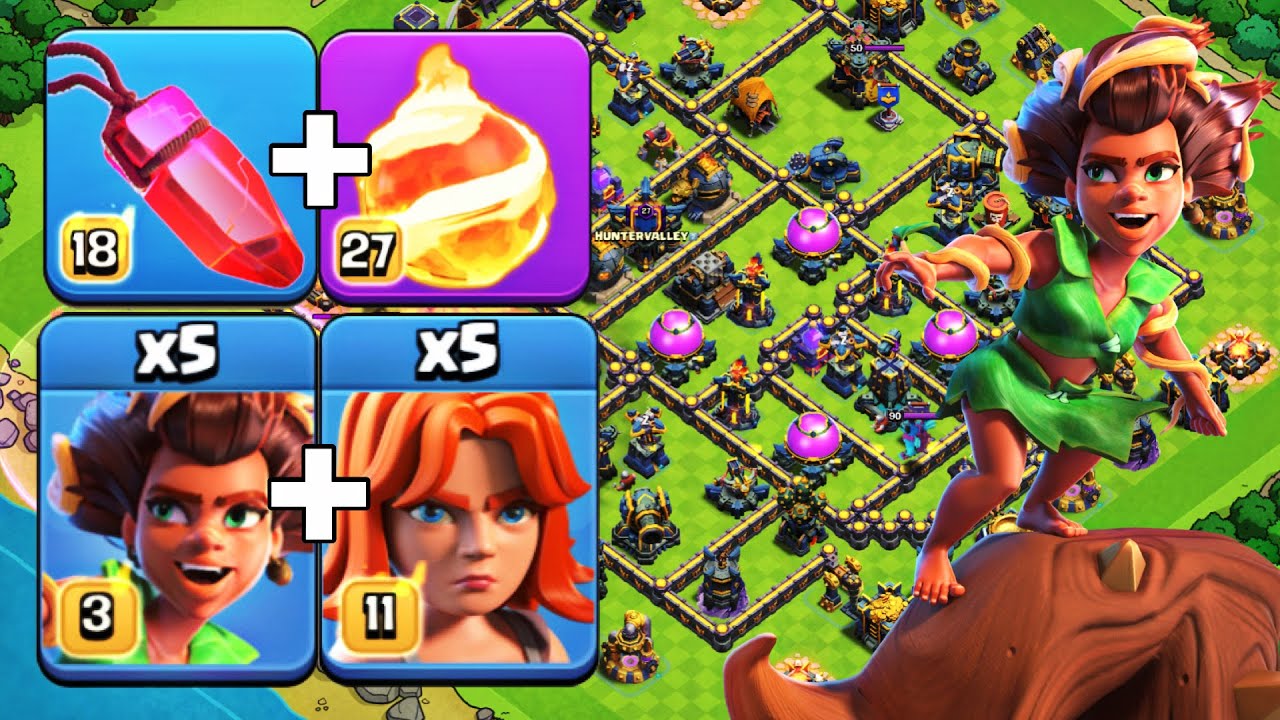 BETTER? Fireball Root Rider Valkyrie TH17 Warden Walk Fireball Legend League Attacks!