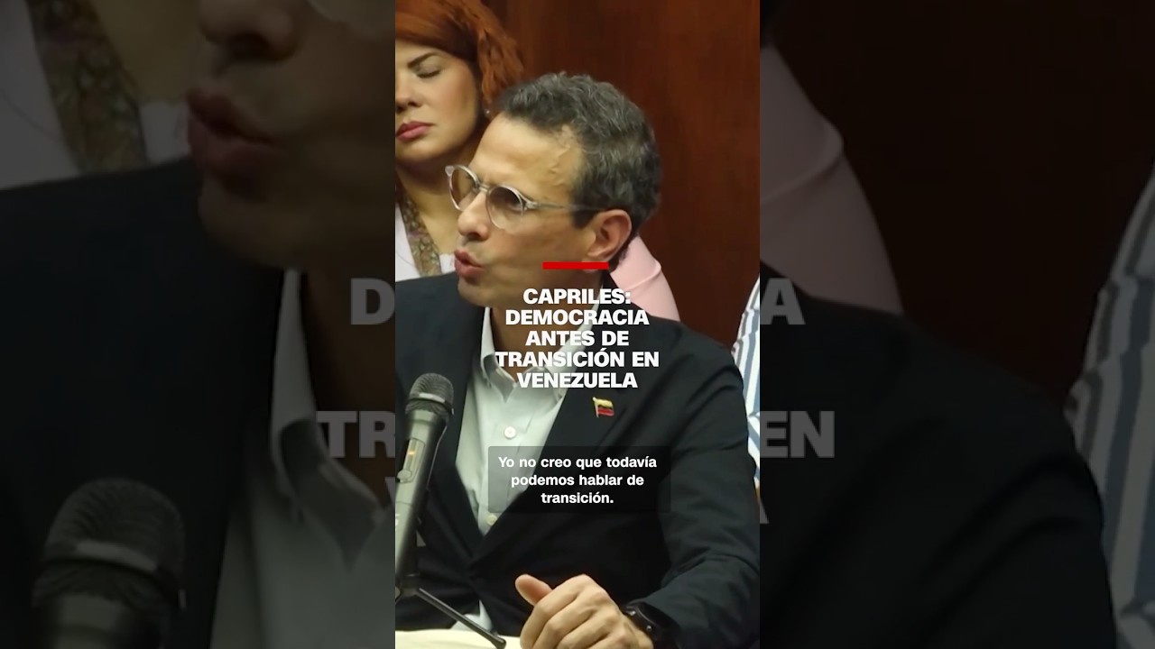 Diputado opositor Henrique Capriles: confianza y libertades antes de una transici&oacute;n